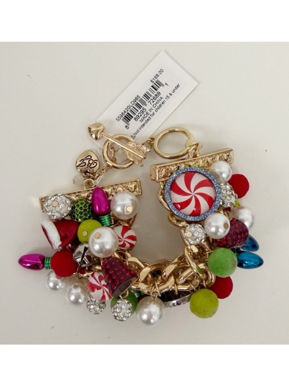 NWT Betsey Johnson Holiday Christmas Winter Candy Bracelet